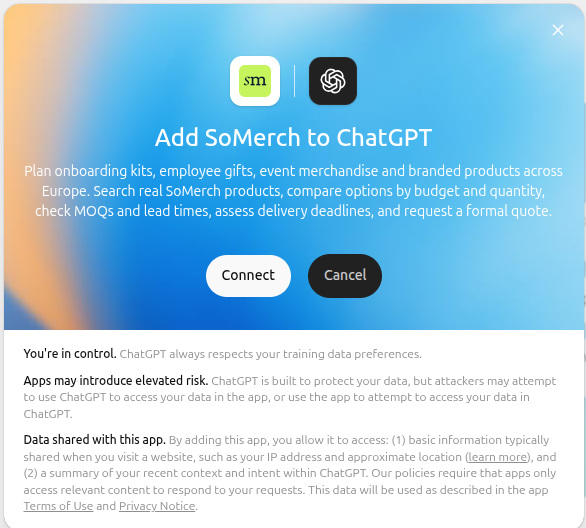 Review the connection information and select Connect