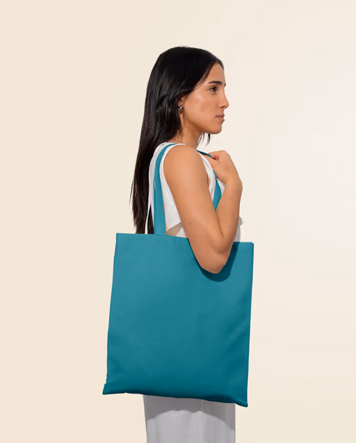 Sturdy Organic Cotton Bag - Long Handles & Gusset